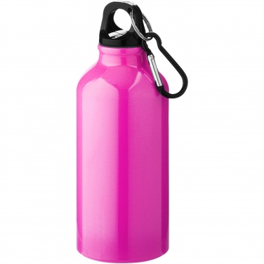 Logotrade Logogeschenke das Foto: Oregon 400 ml Aluminium Trinkflasche mit Karabinerhaken