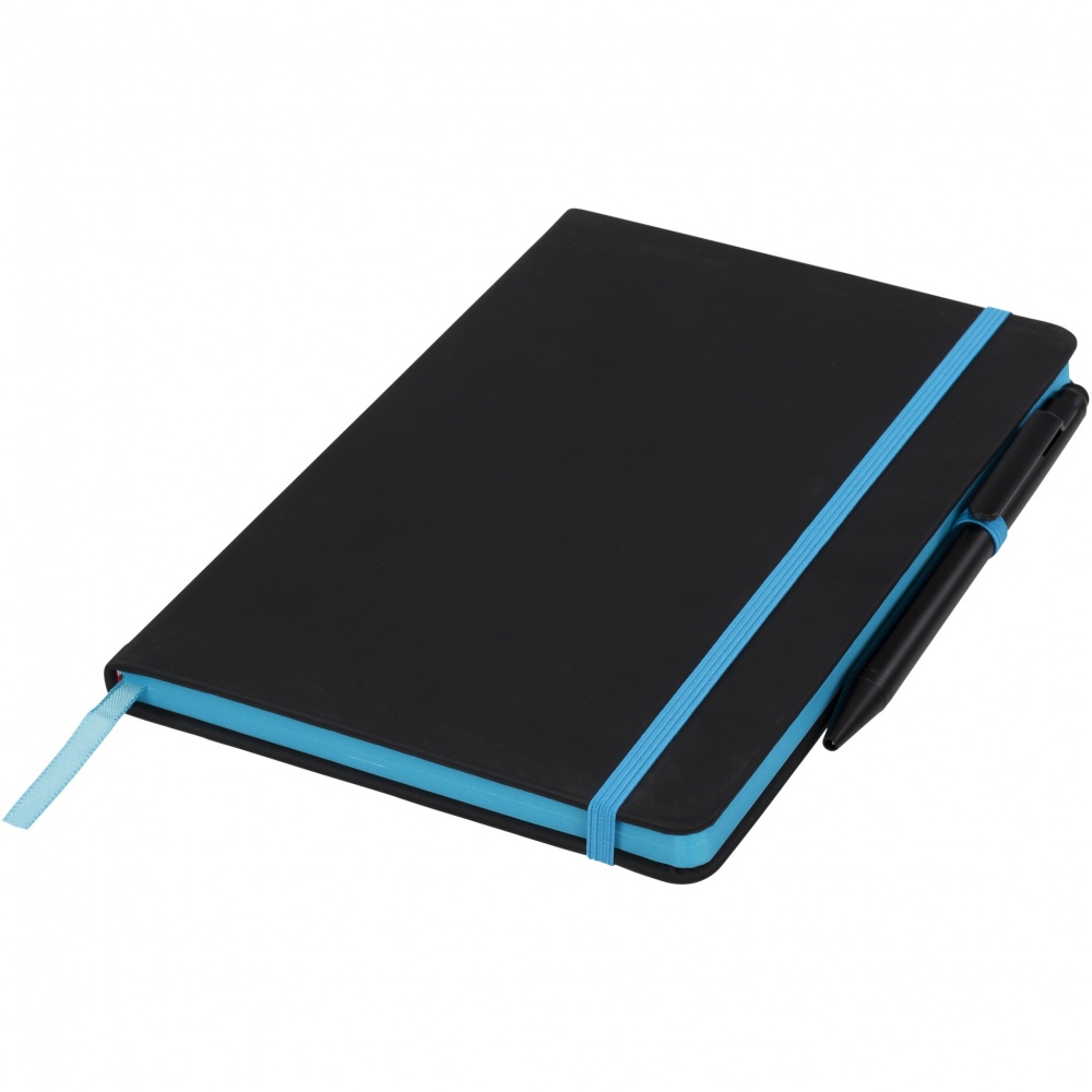 Logotrade Werbegeschenke das Foto: Noir Edge A5 Notizbuch mit farbigem Rand