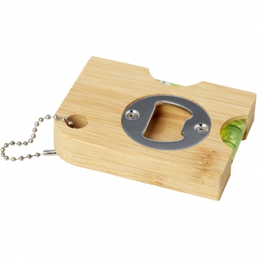 Logotrade Werbegeschenke das Foto: Levo Bambus Flaschenöffner mit Wasserwaage 