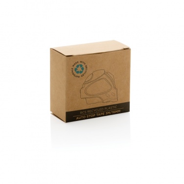 Logotrade Firmengeschenke das Foto: Auto-Stop-Maßband aus recyceltem Kunststoff, 3m/16mm