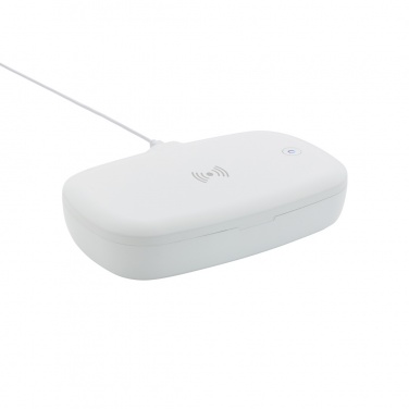 Logotrade Werbegeschenke das Foto: UV-C Sterilisations-Box mit 5W Wireless Charger