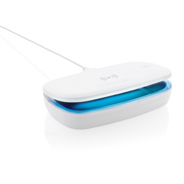 Logotrade Werbeartikel das Foto: UV-C Sterilisations-Box mit 5W Wireless Charger