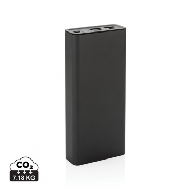 Logotrade Werbeartikel das Foto: Terra 20.000mAh 20W Powerbank aus RCS recyceltem Aluminium