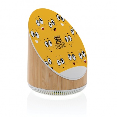 Logotrade Logogeschenke das Foto: Ovate 5W Bambus Lautsprecher mit 15W WirelessCharger