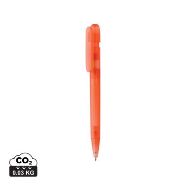 Logotrade Werbegeschenke das Foto: Devin transparenter Stift aus GRS zertifiziertem rABS