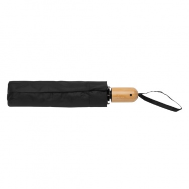 Logotrade Firmengeschenke das Foto: 21" Impact AWARE™ RPET 190T Bambus-Schirm autom. open/close