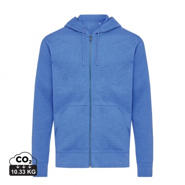 Logotrade Werbegeschenke das Foto: Iqoniq Abisko Zip-Kapuzenpullover aus recycelter Baumwolle