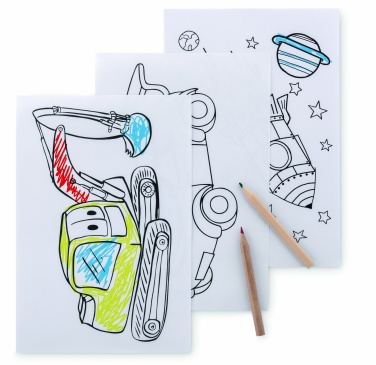 Logotrade Werbeartikel das Foto: Malset mit 6 Buntstiften