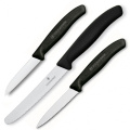 3er-Set SwissClassic Messer Victorinox, Schwarz