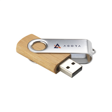 Logotrade werbemittel das Foto: USB Twist Bambus 16 GB