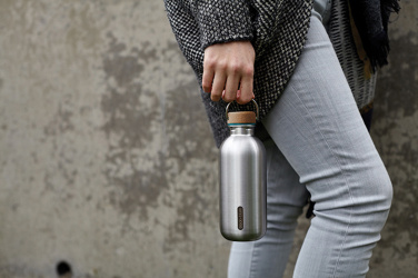 Logotrade Werbegeschenke das Foto: Black+Blum Stahl-Wasserflasche 600ml