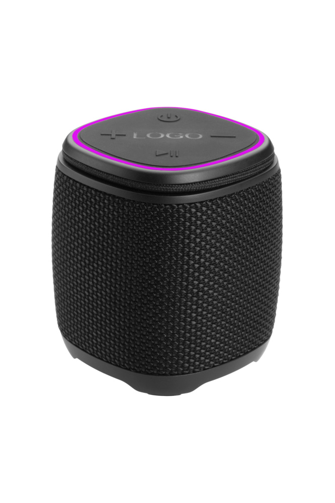 Logotrade Werbeartikel das Foto: Bluetooth-Lautsprecher HERMON Schwarzwolf