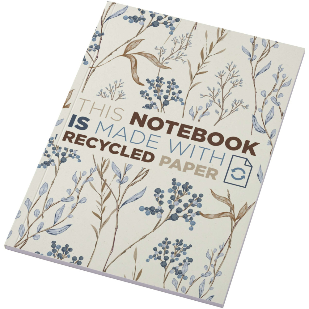 Logotrade Geschäftsgeschenke das Foto: Novella Austen A5 Softcover Notizbuch aus Recyclingmaterial – 50 Blatt