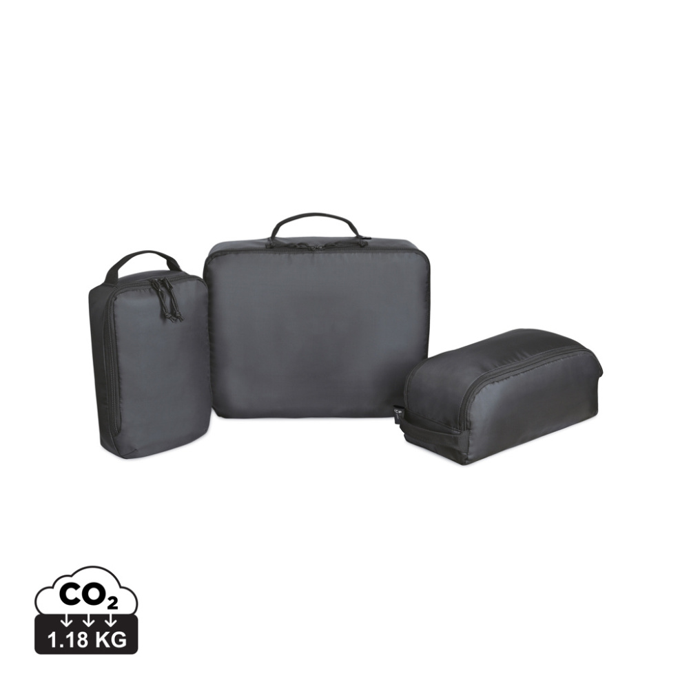 Logotrade Werbeartikel das Foto: Renew AWARE™ rPET 3-teiliges Packing-Cube-Set