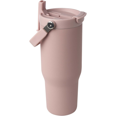 Logotrade Werbeartikel das Foto: Bronx 900 ml RCS-zertifizierter Kupfer-Vakuum Isolierbecher aus Edelstahl mit Doppelfunktionsdeckel