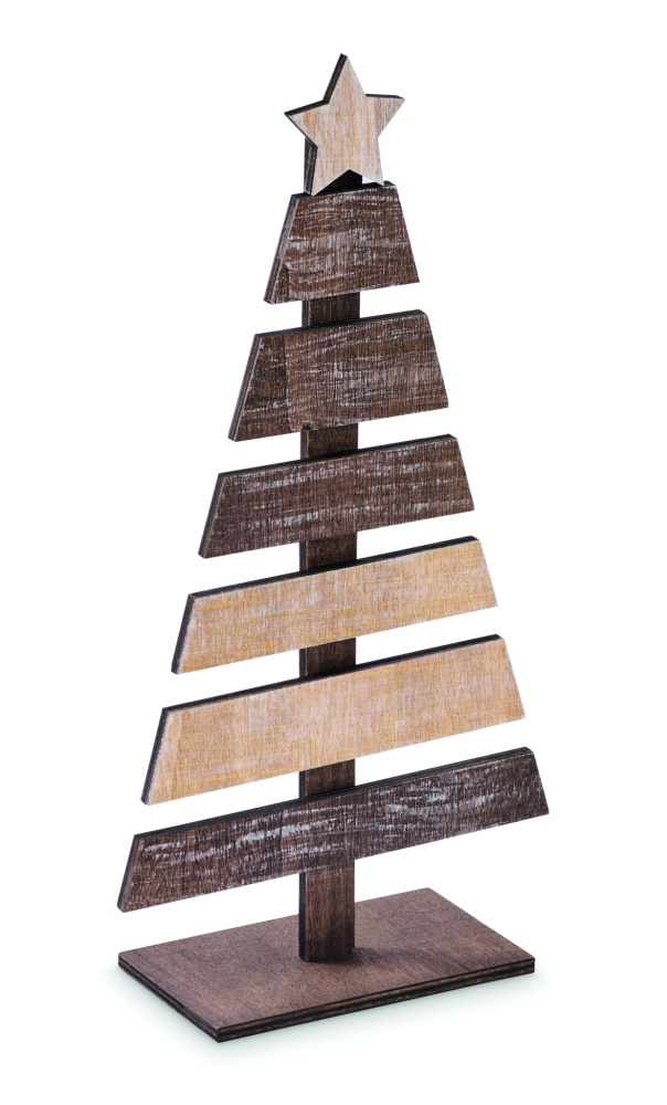 Logotrade werbemittel das Foto: Weihnachtsbaum aus Holz