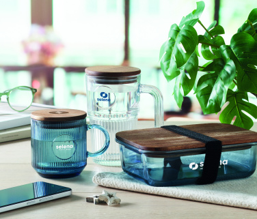 Logotrade Logogeschenke das Foto: Gerippter Glasbecher 300ml