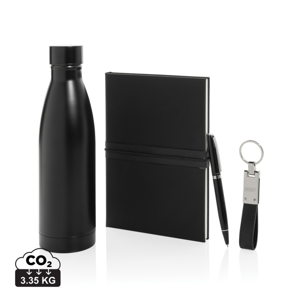 Logotrade Firmengeschenke das Foto: Swiss Peak RCS Deluxe Business-Set mit Flasche