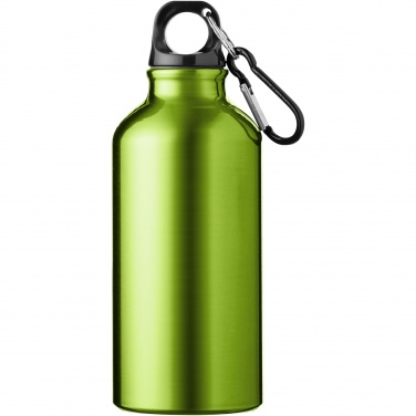 Logotrade promotional merchandise photo of: Oregon 400 ml aluminium water bottle with carabiner