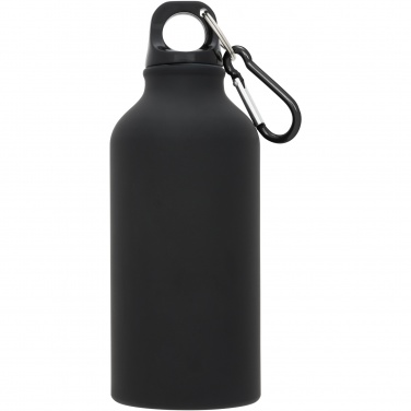 Logotrade corporate gift image of: Oregon 400 ml matte water bottle with carabiner