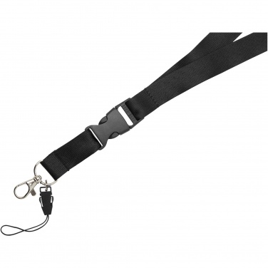 Logo trade promotional merchandise picture of: Sagan phone holder lanyard with detachable buckle