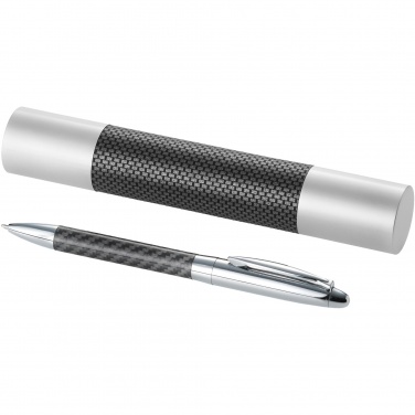 Logotrade promotional item picture of: Winona ballpoint pen with carbon fibre details