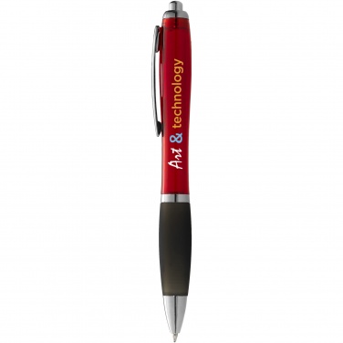 Logo trade promotional giveaways picture of: Nash ballpoint pen coloured barrel and black grip