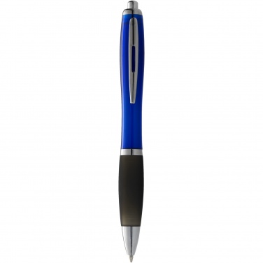 Logo trade business gift photo of: Nash ballpoint pen coloured barrel and black grip