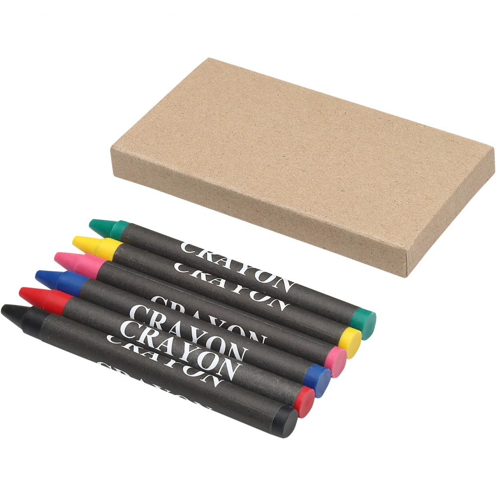 Logo trade promotional items picture of: Ayo 6-piece coloured crayon set