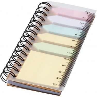Logo trade corporate gift photo of: Spinner spiral notebook with coloured sticky notes