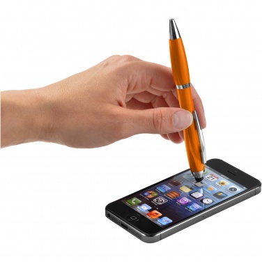 Logo trade promotional gift photo of: Nash stylus ballpoint pen with coloured grip