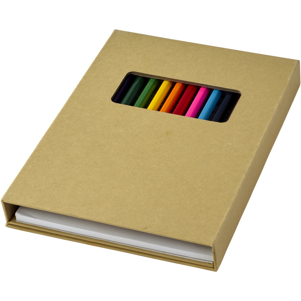 Logo trade promotional giveaways picture of: Pablo colouring set with drawing paper