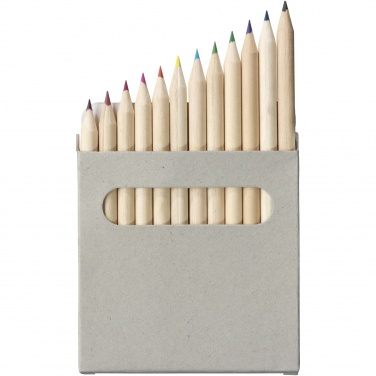 Logo trade advertising products image of: Tallin 12-piece coloured pencil set