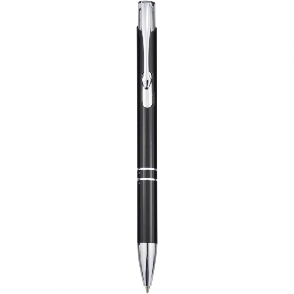Logotrade promotional product picture of: Moneta aluminium click ballpoint pen (blue ink)
