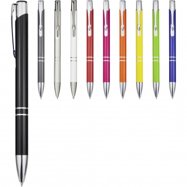 Logo trade advertising products image of: Moneta aluminium click ballpoint pen (blue ink)