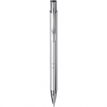 Logo trade promotional giveaways image of: Moneta anodized aluminium click ballpoint pen