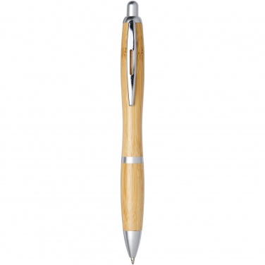 Logo trade promotional items image of: Nash bamboo ballpoint pen