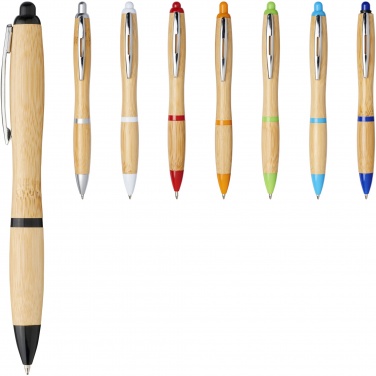 Logo trade promotional gifts image of: Nash bamboo ballpoint pen