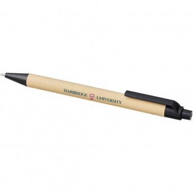 Logo trade promotional item photo of: Berk recycled carton and corn plastic ballpoint pen