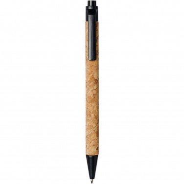Logo trade business gifts image of: Midar cork and wheat straw ballpoint pen