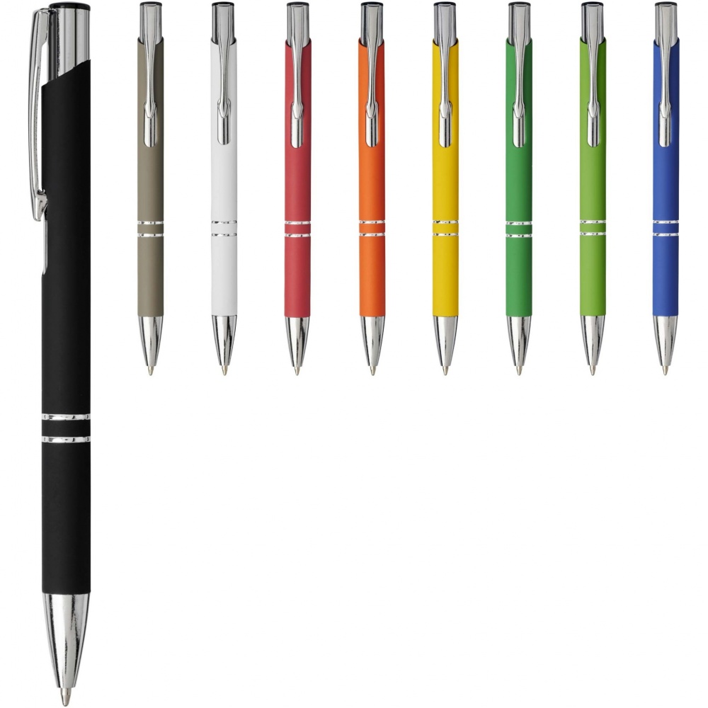 Logotrade promotional product picture of: Moneta soft touch ballpoint pen