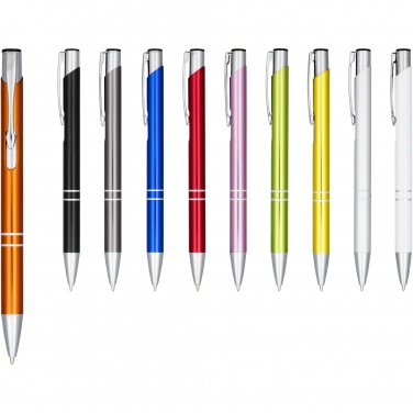 Logo trade business gift photo of: Moneta anodized aluminium click ballpoint pen
