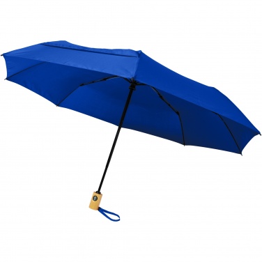 Logo trade promotional merchandise picture of: Bo 21" foldable auto open/close recycled PET umbrella