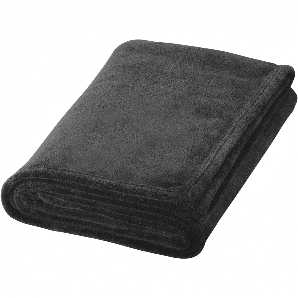 Logo trade promotional item photo of: Bay extra soft coral fleece plaid blanket