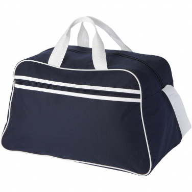 Logo trade promotional merchandise picture of: San Jose 2-stripe sports duffel bag 30L