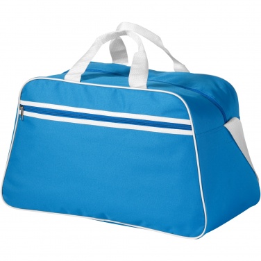 Logo trade promotional merchandise photo of: San Jose 2-stripe sports duffel bag 30L