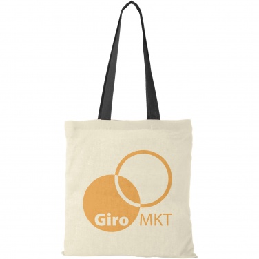 Logotrade promotional gift image of: Nevada 100 g/m² cotton tote bag coloured handles 7L