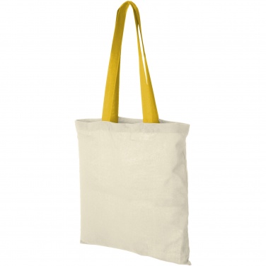 Logo trade promotional item photo of: Nevada 100 g/m² cotton tote bag coloured handles 7L