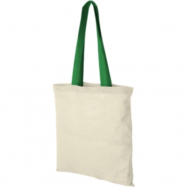 Logotrade promotional gift image of: Nevada 100 g/m² cotton tote bag coloured handles 7L