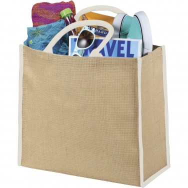 Logotrade promotional merchandise photo of: Harry coloured edge jute tote bag 25L